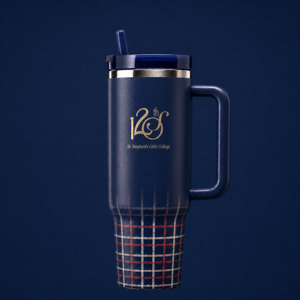 120 Plaid Flip Straw Tumbler