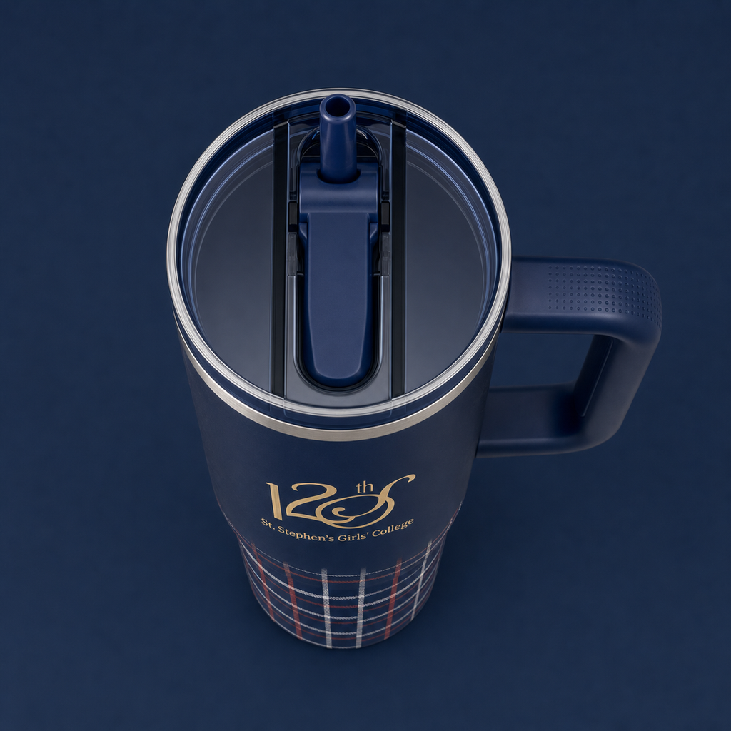 120 Plaid Flip Straw Tumbler