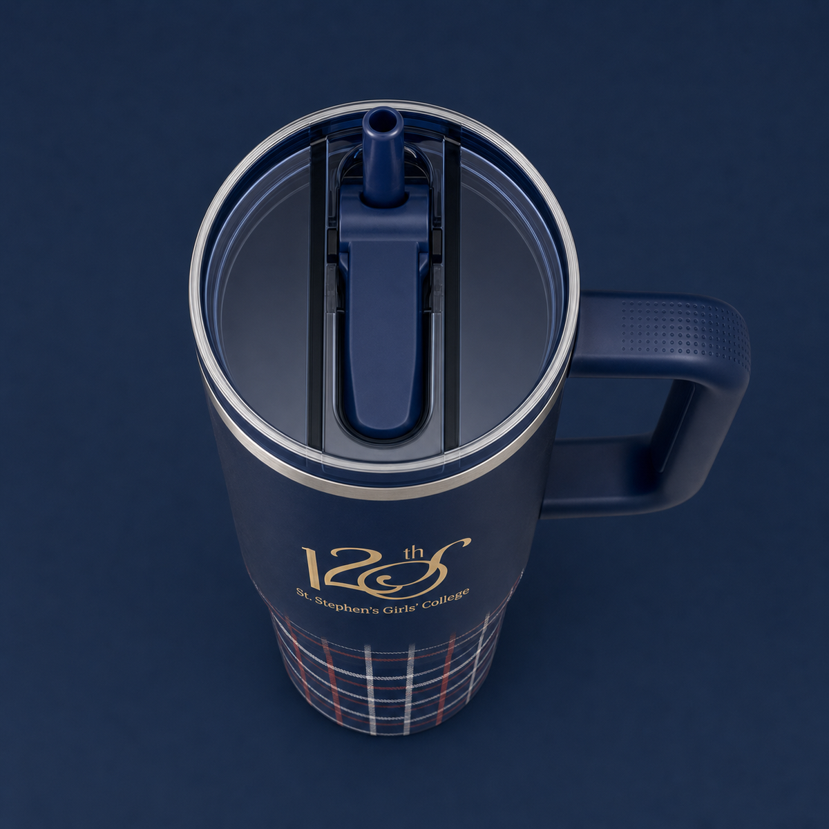 120 Plaid Flip Straw Tumbler